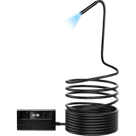 Borescope - Camera D'inspection USB Sans Fil - Tête de 5,5 mm - Étanchéité IP67 - 6 LED Réglables - Champ Visuel 70° - Longueur 5 M
