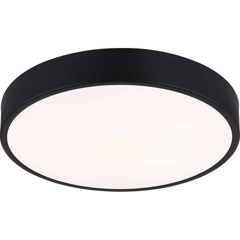 LED Deckenleuchte Wohnzimmerlampe Metall schwarz matt CCT-Schaltung D 33,2 cm