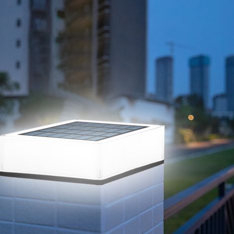 Quadratische Solarleuchte mit grenzüberschreitendem Einsatz für Außentore, Wandbeleuchtung, Gartentorbeleuchtung, RGB-Farbverlaufs-Hofbeleuchtung (drei Farben erhältlich: 3000 K 4000 K 6000 K) (1/5)