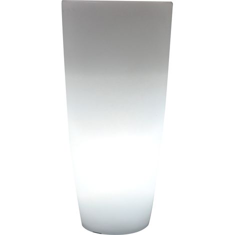 Vaso Luminoso Tondo Ø33x70 cm Bauer Home Light Ghiaccio e Bianco