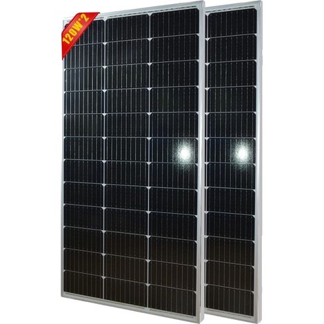 Solarpanel, monokristallin, hohe Effizienz, 2PCS  120W (1/2)