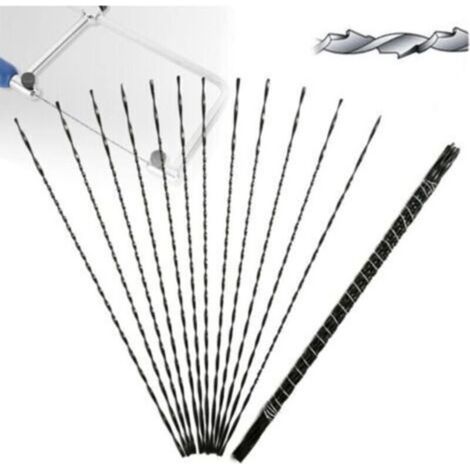 Lntyq – Lot de 12 lames de scie à chantourner – Acier au carbone – Dents en spirale pour coupes fines – Longueur 13cm