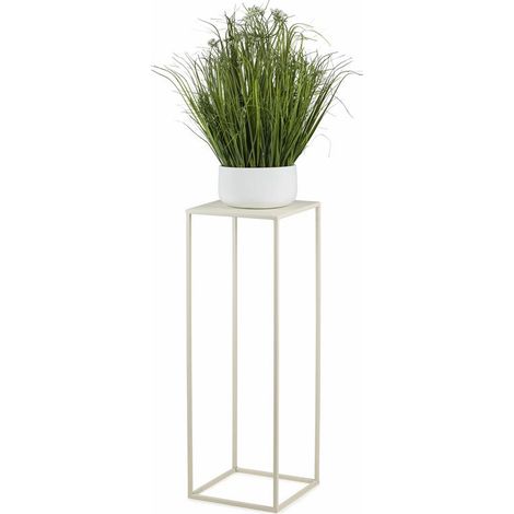Soporte de pie color crema para flores, 70 cm.
