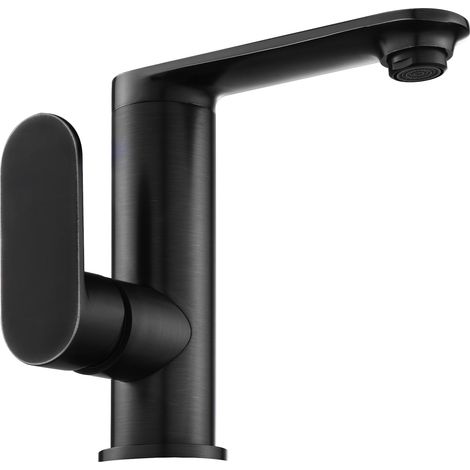 Mexen Milo Waschtisch-Seitenhebelmischer, Schwarz - 71305-70 (1/2)