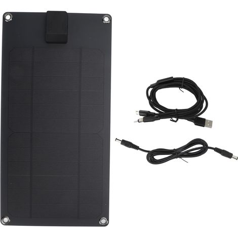 Panneau solaire USB 8W 5V, chargeur portable pour batterie de téléphone mobile, plaque solaire compacte (1/5)