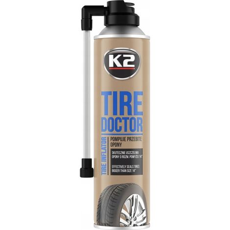 Spray reparador de neumáticos K2 Tire Doctor 500 ml (1/4)