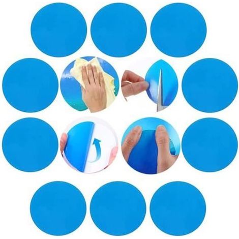 Rustine de Piscine,20 Pièces,Piscine Patch De Réparation,Kit de Réparation de Patch,Correctifs Auto-adhésives Rustine,Auto-adhésifs (1/4)