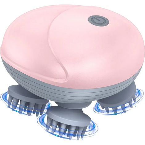 Masseur de Tête Électrique,Masseur de Cuir Chevelu pour Chiens et Chats avec 4 Têtes de Massage,IPX6 Étanche,3 Modes de Pétrissage