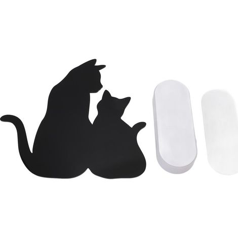 Veilleuse LED en forme de chat avec détection du son, lampe à Silhouette noire activée pour salon, couloir, cuisine, chambre à coucher, décoration murale (1/5)