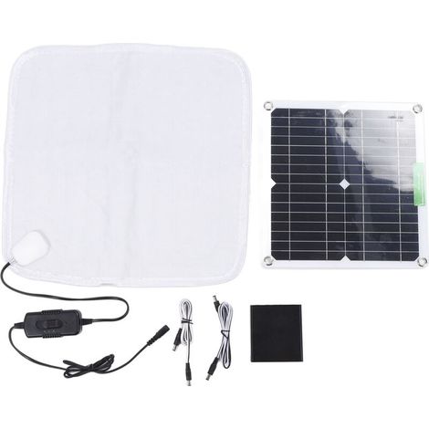 Jeffergarden Couverture chauffante solaire 12 V 50 W, douce et portable, pour animaux de compagnie, idéale pour une utilisation en voiture ou en extérieur. (1/5)