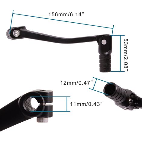 GOOFIT off-road motorcycle shift lever compatible with XR50 CRF50 XR aluminum alloy folding modification black (1/4)