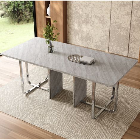 Mesa comedor grande 180 x 80 cm MDF y metal OKMYHOME (1/5)