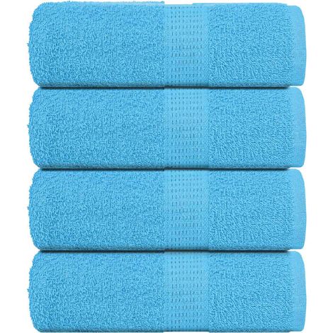 vidaXL Asciugamani da bagno 4 pz FROGN Turchese 30x30 cm 100% cotone
