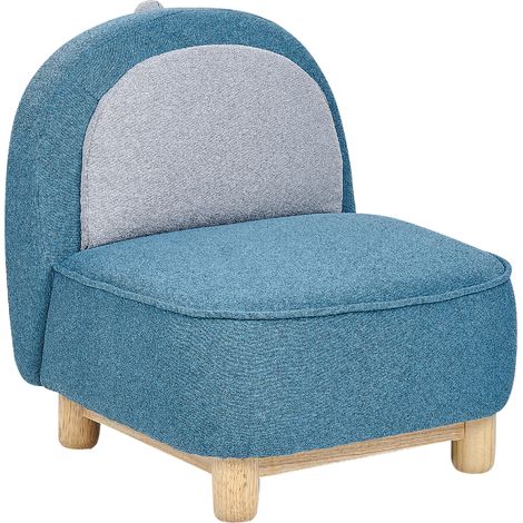 Silla animal tapicería de poliéster forma de triceratops diseño de dinosaurio sin reposabrazos peluche muebles para niños azul Faborg
