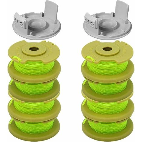 10 Paquets Bobine de Rechange pour Coupe-bordure  pouce pour Ryobi , Compatible Avec Ryobi One + AC14RL3A, Coupe-fil Sans Fil , 8 Bobines + 2 Capuchons de Coupe,（
Jaune）Dolaso (1/5)