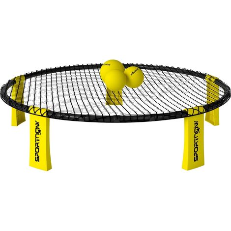Roundnet Filet avec 3 Balles, Sac Pompe, Jeu Spikeball Jardin Plage Parc Intérieur