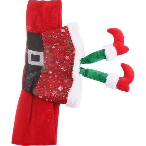 Ensemble de chaises de Noël, ensemble de chaises avec ceinture du Père Noël (1/5)