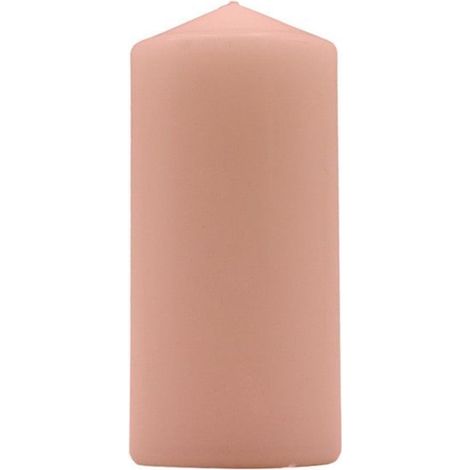 TrAdE Shop Traesio - Set 12pz Candela Rosa Forma Cilindrica 150x70mm Decorazioni Interni Centrotavola 032371 -