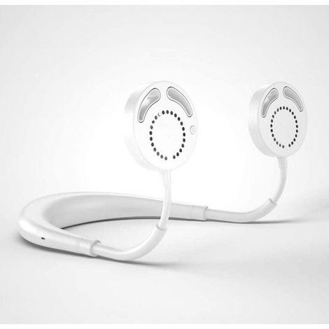 Ventilateur sans pales - Ventilateur portable USB puissant Mini ventilateur Ventilateur de table Ventilateur portable Ventilateur de cou Blanc (1/5)