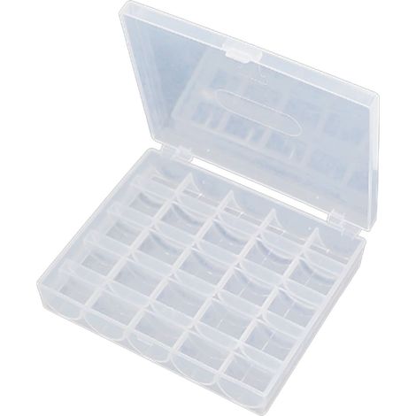 Boîte à Canettes 25 Emplacements Transparente Plastique Organiseur Couture Compact 13x10.5cm (1/4)