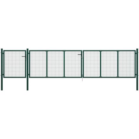 Garden Gate Steel 500x75 cm Green vidaXL