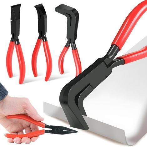 3 Pièces Pince Pliante Plieuse Tole Manuelle Jeu de Pinces à Plier la Tôle Portable Largeur 22 mm (0°, 45°, 90°) pour les Tôliers les Réparateurs et les Bricoleurs pour Plier et Redresser les Tôles (1/5)
