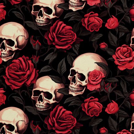 Tela Oxford decorativa para exteriores - Motivo de calavera I DX4673 (1/5)