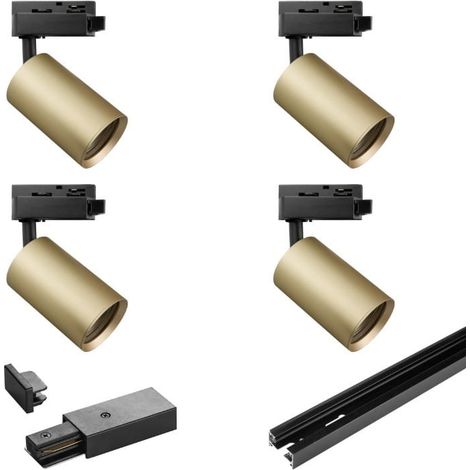 Kit rail X-Line DPM monophasé 4 spots GU10 2x1m or (1/5)