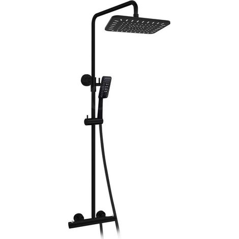 Colonna doccia termostatica, regolabile da 873 a 1323 mm, nero