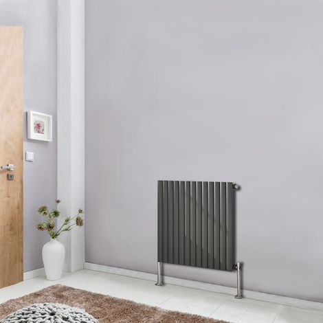 600x767 Oval Column Designer Radiator Bathroom Central Heating Single Anthracite (1/5)