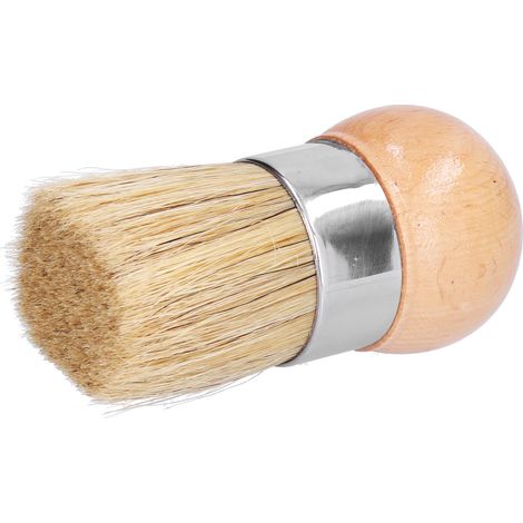 Runder Pinsel (5 cm Durchmesser) mit rundem Kopf, Naturborsten und Holzgriff, geeignet zum Reinigen, Dekorieren, Malen und für vielseitige Anwendungen, praktisches Werkzeug für Heimwerkerarbeiten und (1/5)