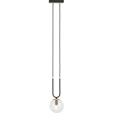 Suspension Emibig Glam verre clair noir doré E14 Ø15 (1/5)