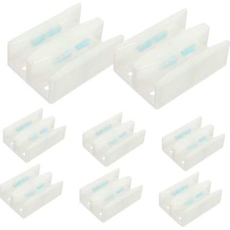 8 pièces guide de sol pour porte de grange coulissante, plastique (1/5)