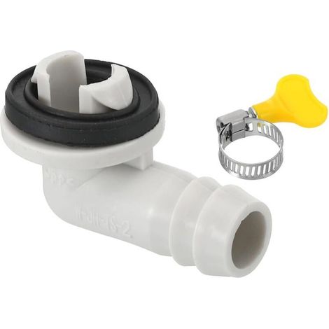 15mm Connecteur de Tuyau de Vidange de Climatiseur, 1 Pcs Connecteur de Vidange Universel avec Cerceau de Serrage pour Robinet D'Unité Ac à Fenêtre Mini-Fendue (1/5)