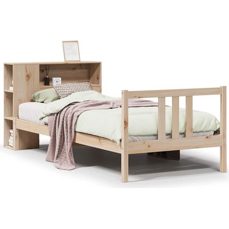Maison Exclusive - Lit bibliothèque sans matelas 75x190 cm bois de pin massif (1/5)