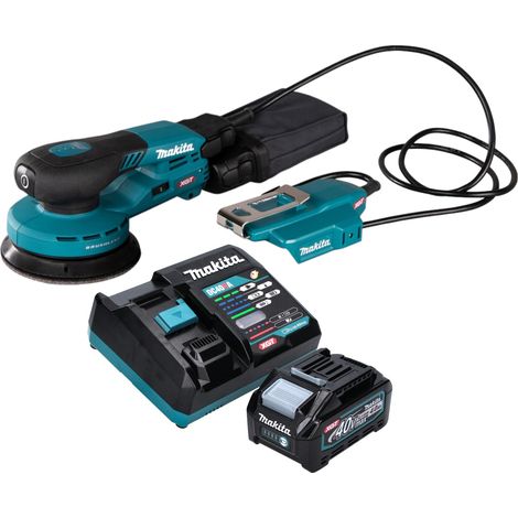 Makita BO 003 CGM101 Ponceuse excentrique sans fil 40 V max. 125 mm 3,0 mm course Brushless + 1x batterie 4,0 Ah + chargeur (1/5)