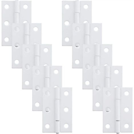 [NIEMALS VERWENDET] Möbelscharniere aus Eisen und Holz, 5,1 cm x 3,4 cm, 10er-Packung