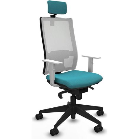 piqueras-y-crespo Chaise ergonomique turquoise bureau (1/3)