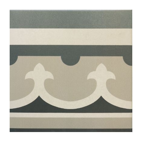 Carrelage sol / mur effet ciment gris 20x20 cm - CAPRICE CHATELET BORDURE (vendu par boite de 1m2) (1/5)