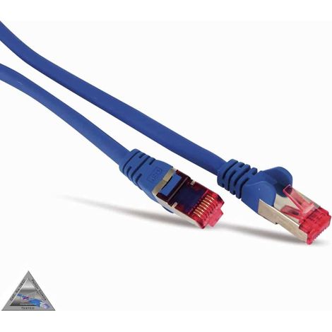 S-IMPULS CAT.6a Patchkabel, halogenfrei, GHMT zertifiziert, 0,5 m, blau (1/2)