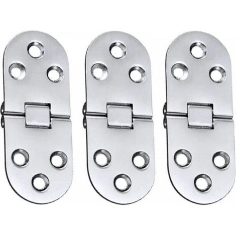 Pair 3 PCS Alliage Charnières De Table Acier Inoxydable Charnières Porte Pliant Rabat Charnières Table Charnières Pliante Charnieres Alliage Flip Charnières Pour Tiroir Table Bureau Machine Coudre Arg