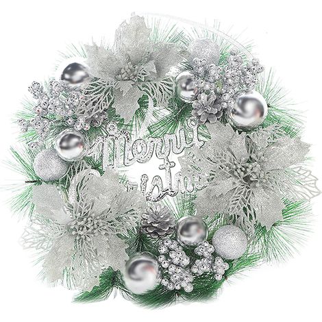 Guirlande ronde de 300 mm à suspendre, décoration de Noël, ornement pour sapin de Noël, décoration pour les fêtes, usage quotidien à la maison (1/2)
