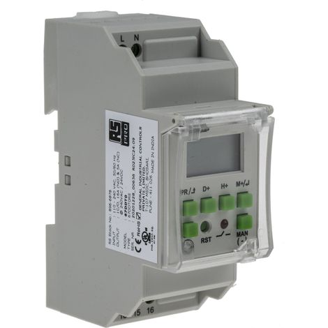 Interrupteur horaire pour rail DIN Commutateur d'impulsion numérique, 110240 V c.a., 1 canal ( Prix pour 1 )