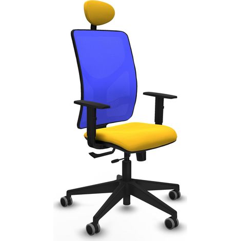 Chaise de bureau piqueras y crespo Motilla noir mousse épaisse (1/2)