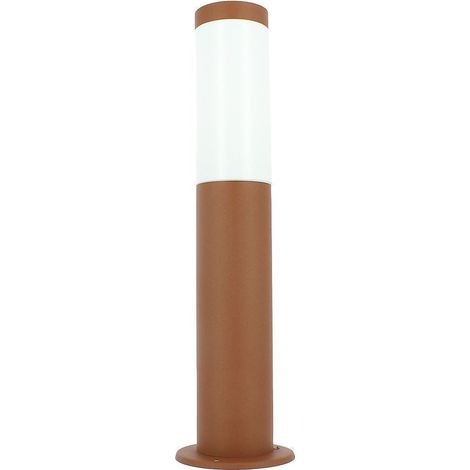 Arum Lighting – Borne d'extérieur brun antique 45 cm – Acier inoxydable – IP44 pour usage extérieur – Diffuseur traité UV – Compatible E27 (1/5)