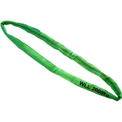 Sangle élingue ronde sans fin 2m - 2000kg - 2T Verte (1/2)