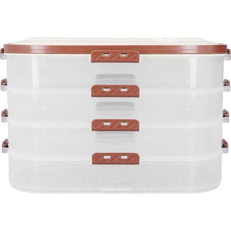 Gefrierbox für Teigtaschen, multifunktional, 4-lagig, lebensmittelechtes PP, Keksaufbewahrungsbehälter (1/4)