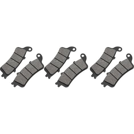 3 Paar Motorradbremsbeläge, vorne und hinten, zum Austausch der Beläge an einer VFR750 von 1988 bis 1997 (1/5)