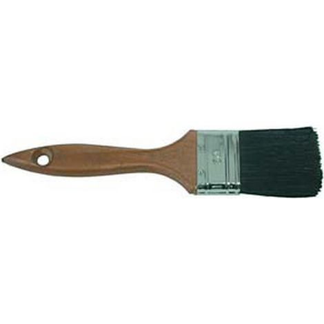 12PZ PENNELLESSE SETOLA NERA MANICO LEGNO - mm.70x14x59