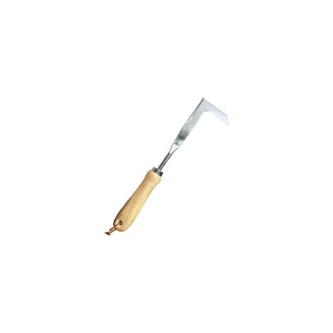 Couteau grattoir à mauvaises herbes en acier inoxydable, manche en bois, jardinage (1/5)